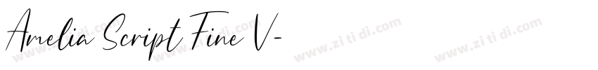 Amelia Script Fine V字体转换